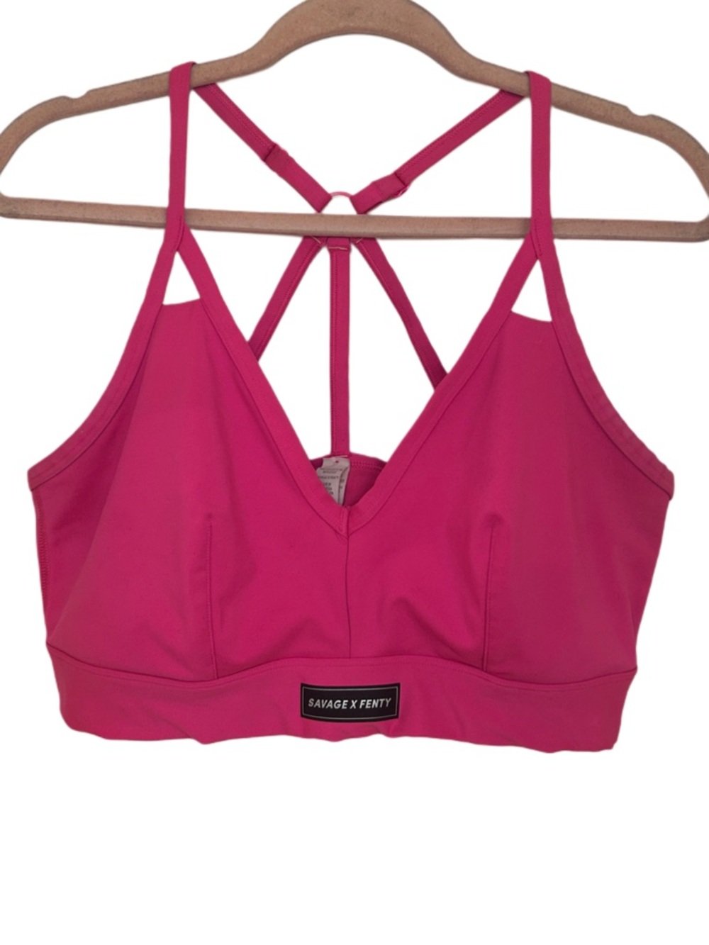 Savage X Fenty Bright Pink Strappy Sports Bra